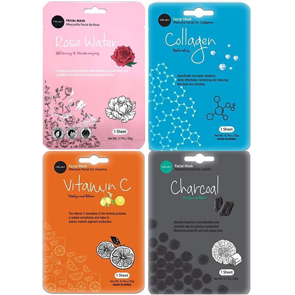 Korean Glow Sheet Mask Set — 12-Pack Hydrating Face Masks for Instant Radiance