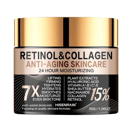 Retinol Collagen Face Cream - Anti-Aging Intense Moisturizer, Reduce Wrinkles Fine Lines & Firm Skin.