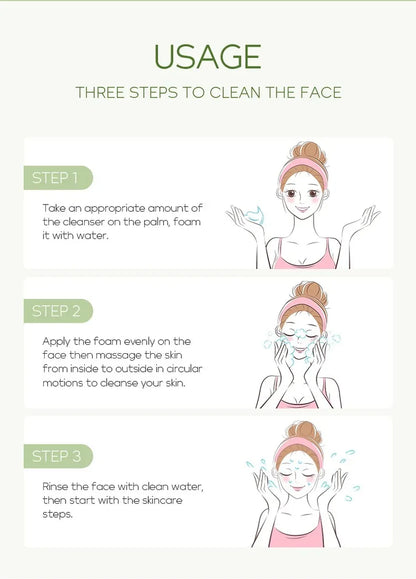Vitamin C Facial Cleanser Skin Deep Cleansing Moisturizing Blackhead Removal Skincare Face Wash Foam Face Cleanser Skin Care
